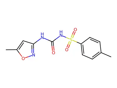 5-Methyl-3-[({[(4-methylphenyl)sulfonyl]amino}carbonyl)amino]isoxazole structure