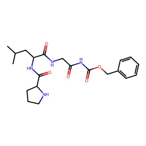 Carbobenzoxyprolyl-leucyl-glycinamide structure