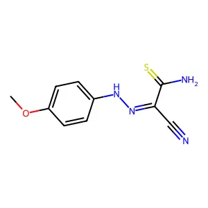 Ethanethioamide, 2-cyano-2-[(4-methoxyphenyl)hydrazono]- structure