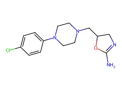 5-((4-(4-氯苯基)-1-哌嗪基)甲基)-4,5-二氢-2-噁唑胺 structure