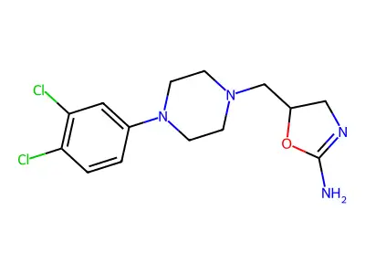 2-噁唑胺 4,5-二氢-5-((4-(3,4-二氯苯基)-1-哌嗪基)甲基)- structure