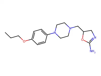 2-Oxazolamine, 4,5-dihydro-5-((4-(4-propoxyphenyl)-1-piperazinyl)methyl)- structure