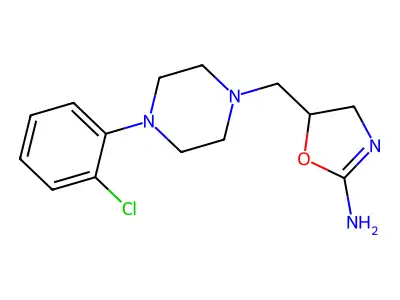 2-噁唑胺 4,5-二氢-5-((4-(2-氯苯基)-1-哌嗪基)甲基)- structure