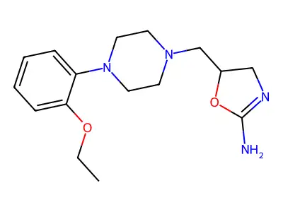 4,5-Dihydro-5-((4-(4-methoxyphenyl)-3-methyl-1-piperazinyl)methyl)-2-oxazolamine structure