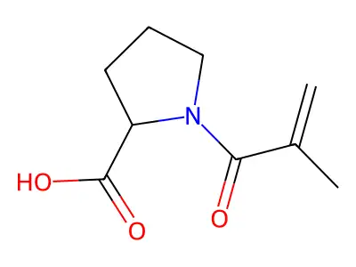 1-(2-methylprop-2-enoyl)pyrrolidine-2-carboxylic Acid structure