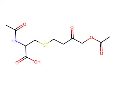 1-Acetoxy-4-(N-acetyl-L-cysteinyl)-2-butanone structure