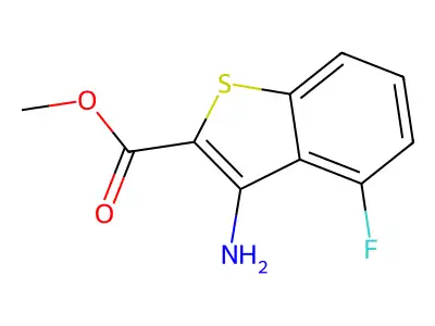 Methyl 3-amino-4-fluoro-1-benzothiophene-2-carboxylate structure