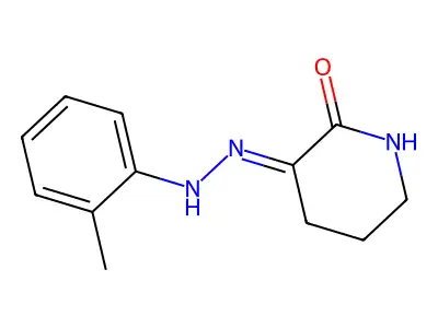 3-[(2-Methylphenyl)hydrazinylidene]-2-piperidinone structure