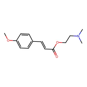 2-(dimethylamino)ethyl (2E)-3-(4-methoxyphenyl)prop-2-enoate structure