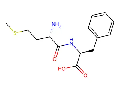 Methionylphenylalanine structure