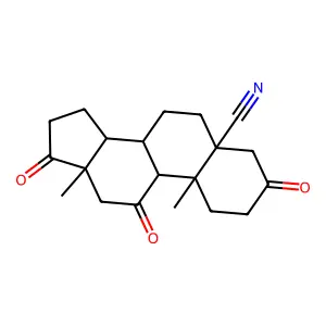 3,11,17-三氧代雄甾烷-5-甲腈 structure