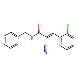 N-苄基-3-(2-氯苯基)-2-氰基丙烯酰胺 structure