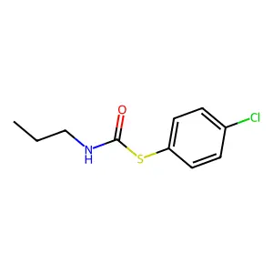 S-(4-chlorophenyl) N-propylcarbamothioate structure