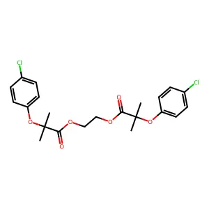 Propionic acid, 2-(p-chlorophenoxy)-2-methyl-, 1,2-ethandiyl ester structure