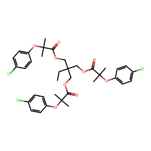 Propionic acid, 2-(p-chlorophenoxy)-2-methyl-, triester with 2-ethyl-2-(hydroxymethyl)-1,3-propanediol structure