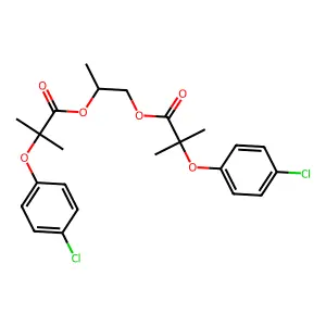 Propionic acid, 2-(p-chlorophenoxy)-2-methyl-, 1,2-propanediyl ester structure
