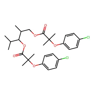 2-(p-Chlorophenoxy)-2-methylpropionic acid 2-methyl-2-propyltrimethylene ester structure