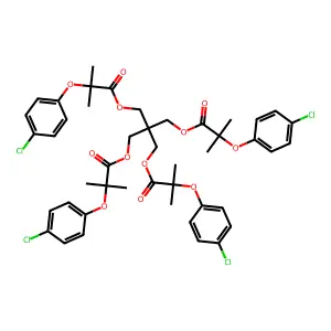 Propionic acid, 2-(p-chlorophenoxy)-2-methyl-, neopentanetetrayl ester structure