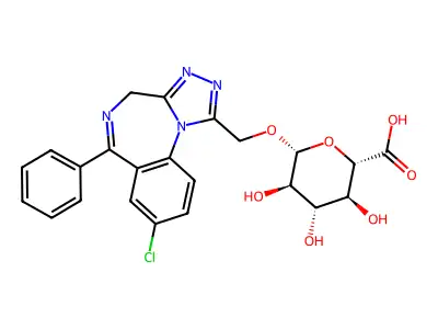 alpha-Hydroxyalprazolam glucuronide structure