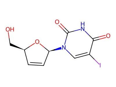 Uridine, 2',3'-didehydro-2',3'-dideoxy-5-iodo- structure