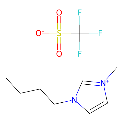 1-Butyl-3-methylimidazolium trifluoromethanesulfonate structure