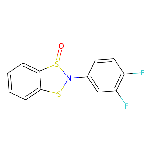 2-(3,4-Difluorophenyl)-1$l^{4},3,2-benzodithiazole 1-oxide structure
