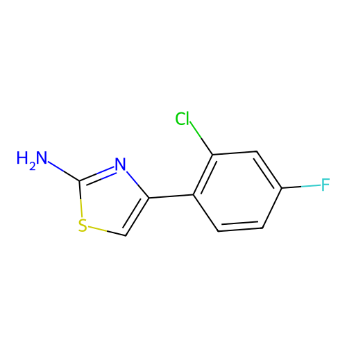 4-(2-Chloro-4-fluorophenyl)-2-thiazolamine structure