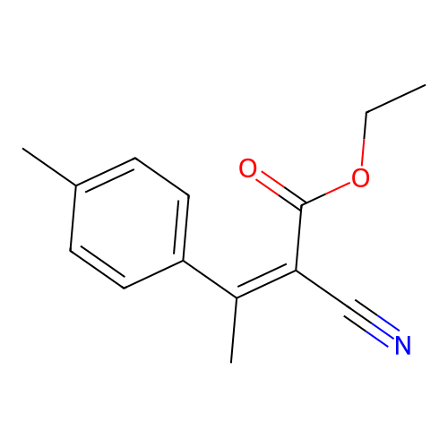3-(4-Methylphenyl)-2-cyano-but-2-enoic acid ethyl ester structure
