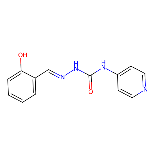 3-{[(2-Hydroxyphenyl)methylidene]amino}-1-(pyridin-4-yl)urea structure