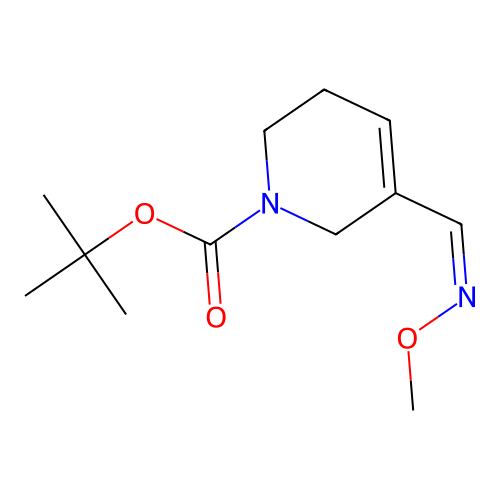 tert-butyl 5-[(Z)-methoxyiminomethyl]-3,6-dihydro-2H-pyridine-1-carboxylate structure