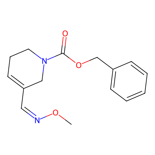 benzyl 5-[(Z)-methoxyiminomethyl]-3,6-dihydro-2H-pyridine-1-carboxylate structure