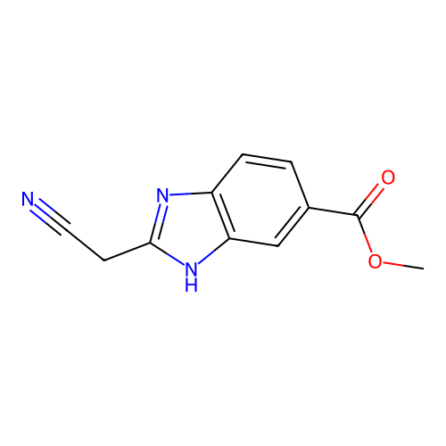 Methyl-2-(cyanomethyl)-1h-benzimidazol-5-carboxylate structure
