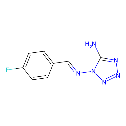 N~1~-[(E)-(4-fluorophenyl)methylidene]-1H-tetrazole-1,5-diamine structure