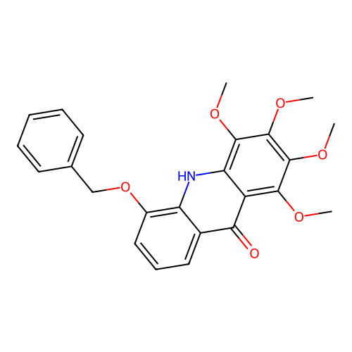 1,2,3,4-Tetramethoxy-5-(phenylmethoxy)-9(10H)-acridinone structure