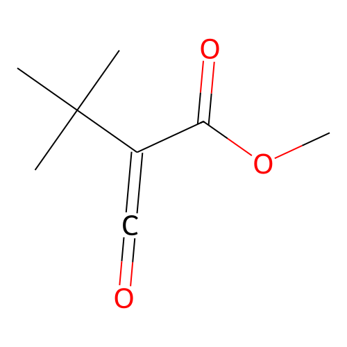 InChI=1/C8H12O3/c1-8(2,3)6(5-9)7(10)11-4/h1-4H structure