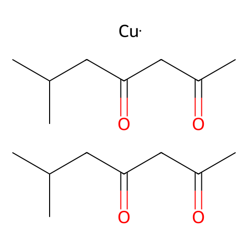 Bis(6-methyl-2,4-heptanedionato)copper structure