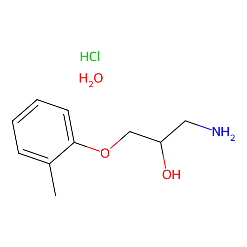 1-Amino-3-o-tolyloxy-propan-2-ol hydrochloride hydrate structure