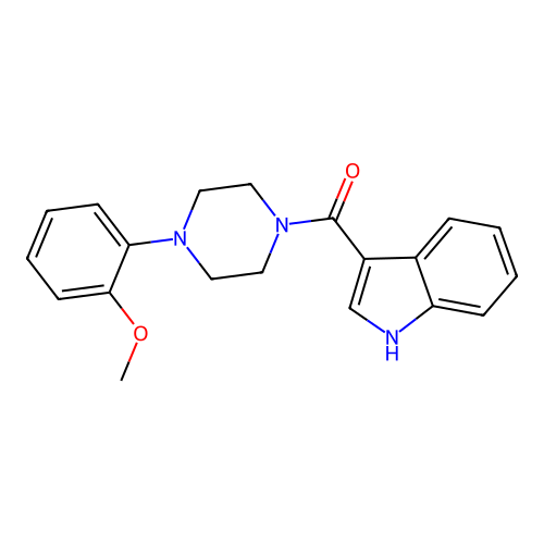 1H-indol-3-yl[4-(2-methoxyphenyl)piperazin-1-yl]methanone structure