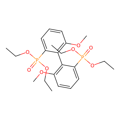 (S)-Tetraethyl (6,6'-dimethoxy-[1,1'-biphenyl]-2,2'-diyl)bis(phosphonate) structure