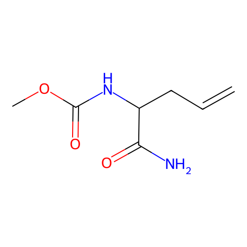 Methyl (1-amino-1-oxopent-4-en-2-yl)carbamate structure