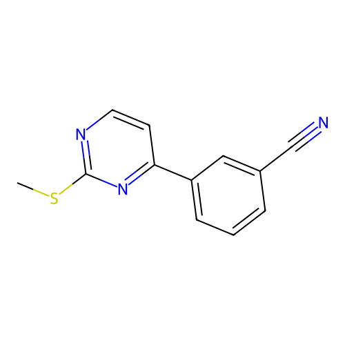 3-(2-Methylsulfanylpyrimidin-4-yl)benzonitrile structure
