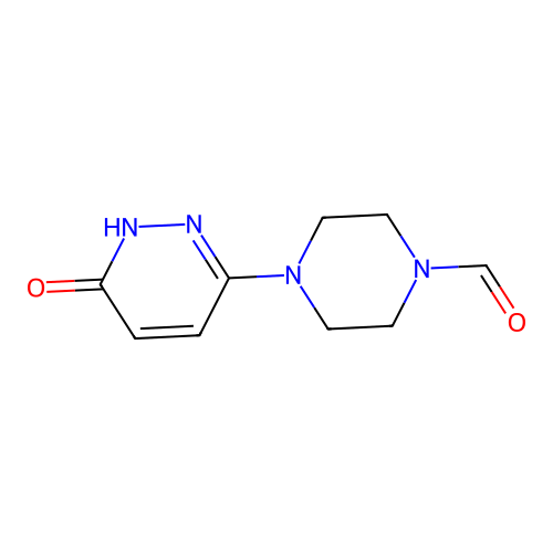 4-(6-oxo-1H-pyridazin-3-yl)piperazine-1-carbaldehyde structure