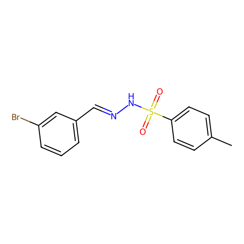 N'-(3-bromobenzylidene)-4-methylbenzenesulfonohydrazide structure