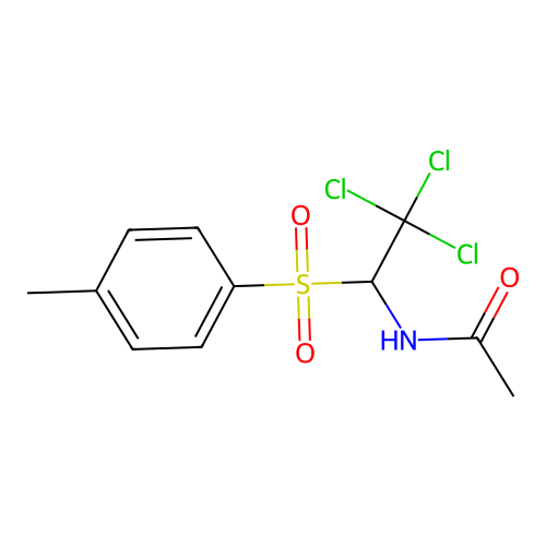 N-[2,2,2-trichloro-1-(4-methylphenyl)sulfonylethyl]acetamide structure