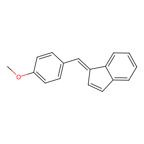 4-(1H-inden-1-ylidenemethyl)phenyl methyl ether structure
