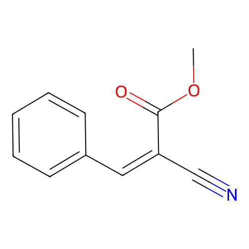 Methyl (2Z)-2-cyano-3-phenyl-2-propenoate structure