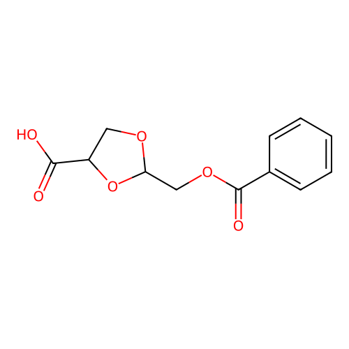 1,3-Dioxolane-4-carboxylic acid, 2-[(benzoyloxy)methyl]-, (2S,4S)- structure