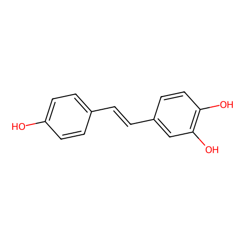 4-(4-Hydroxystyryl)benzene-1,2-diol structure