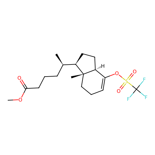2,3,3a,6,7,7a-Hexahydro-5',7a-dimethyl-4-hydroxy-indene-(1R)-1'-pentanoic Acid Methyl Ester 4-O-Trifluoromethanesulfonate structure