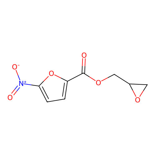 2,3-Epoxypropyl-5-nitrofuran-2-carboxylate structure